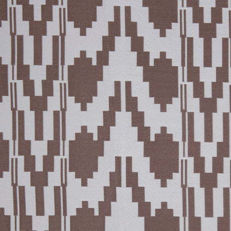 Cream Geometric Polyester Brocade