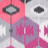 Fuchsia Ikat Geometric Upholstery Velvet