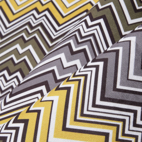 Yellow Geometric Upholstery Velvet