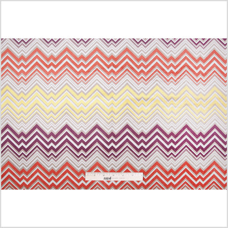 Orange Geometric Upholstery Velvet