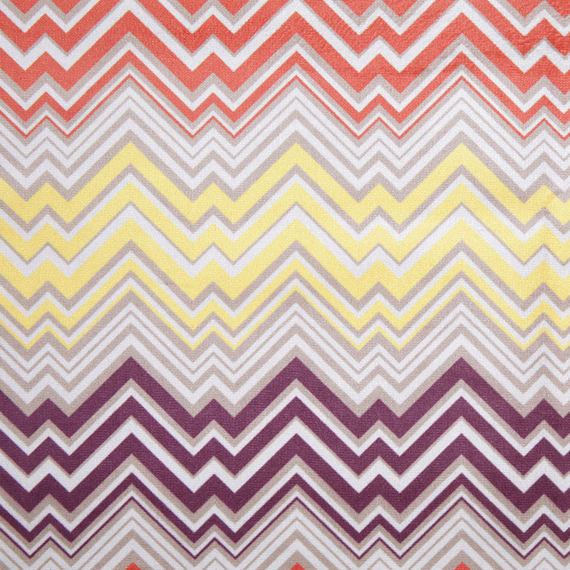 Orange Geometric Upholstery Velvet