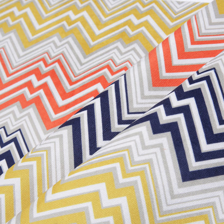 Blue Geometric Upholstery Velvet