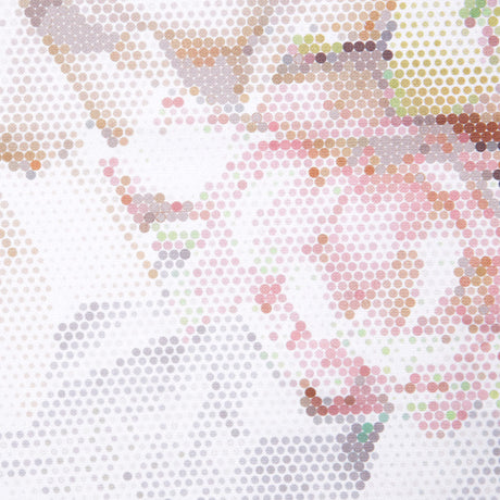 Green Pixelated Floral Upholstery Velvet