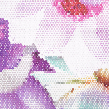 Spring Pixelated Floral Upholstery Velvet