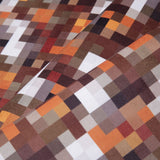 Orange Geometric Upholstery Velvet