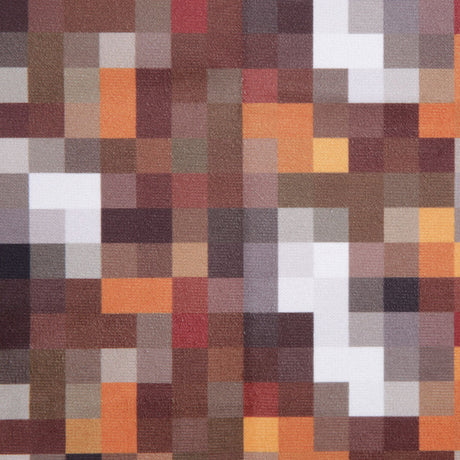 Orange Geometric Upholstery Velvet