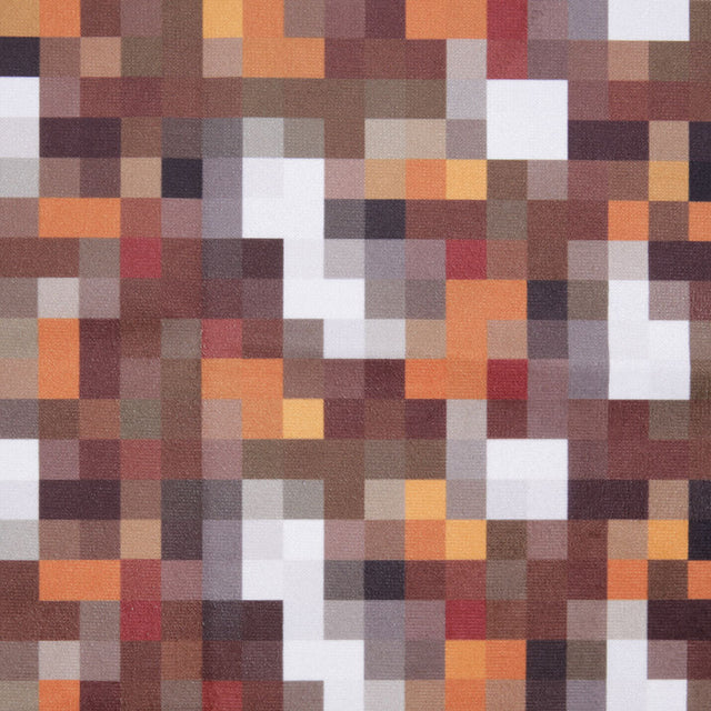 Orange Geometric Upholstery Velvet