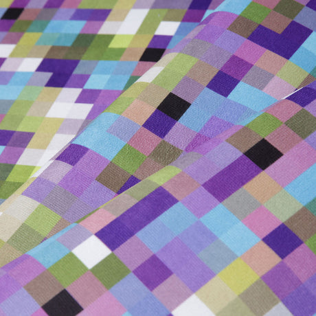 Lilac Geometric Upholstery Velvet
