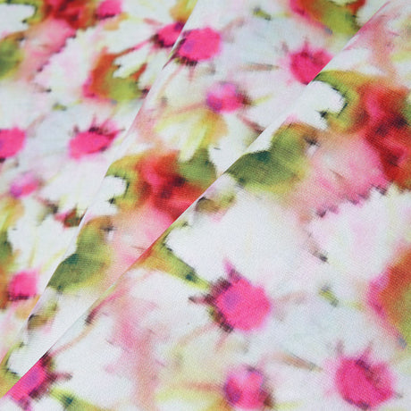 Pink Floral Upholstery Velvet