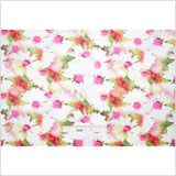 Pink Floral Upholstery Velvet