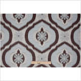 Mint Blue Ikat Damask Polyester Woven