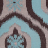 Aqua Ikat Damask Polyester Woven