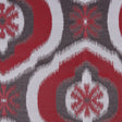 Red Ikat Damask Polyester Woven