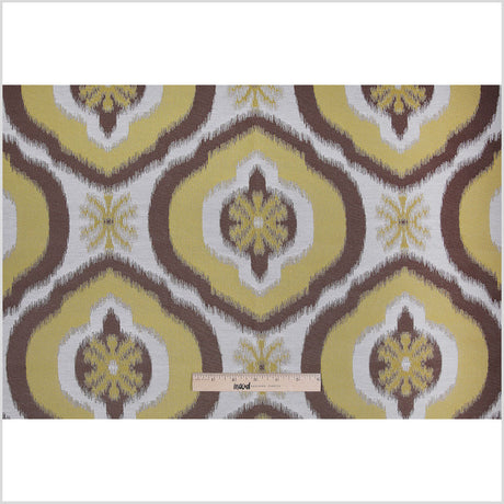 Gold Ikat Damask Polyester Woven