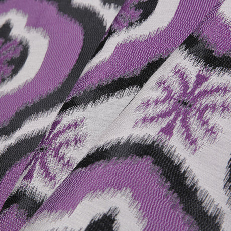 Purple Ikat Damask Polyester Woven