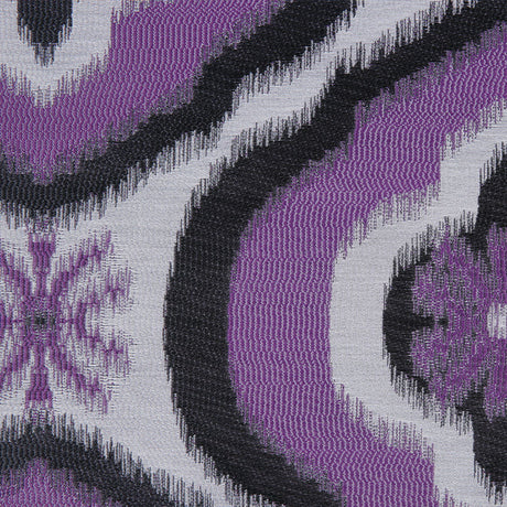 Purple Ikat Damask Polyester Woven
