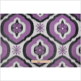 Purple Ikat Damask Polyester Woven