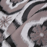 Black Ikat Damask Polyester Woven