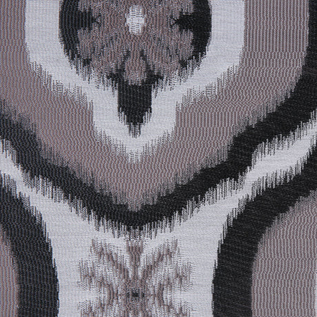 Black Ikat Damask Polyester Woven