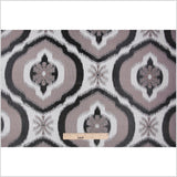 Black Ikat Damask Polyester Woven