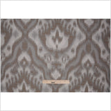 Gray Ikat Damask Polyester Woven