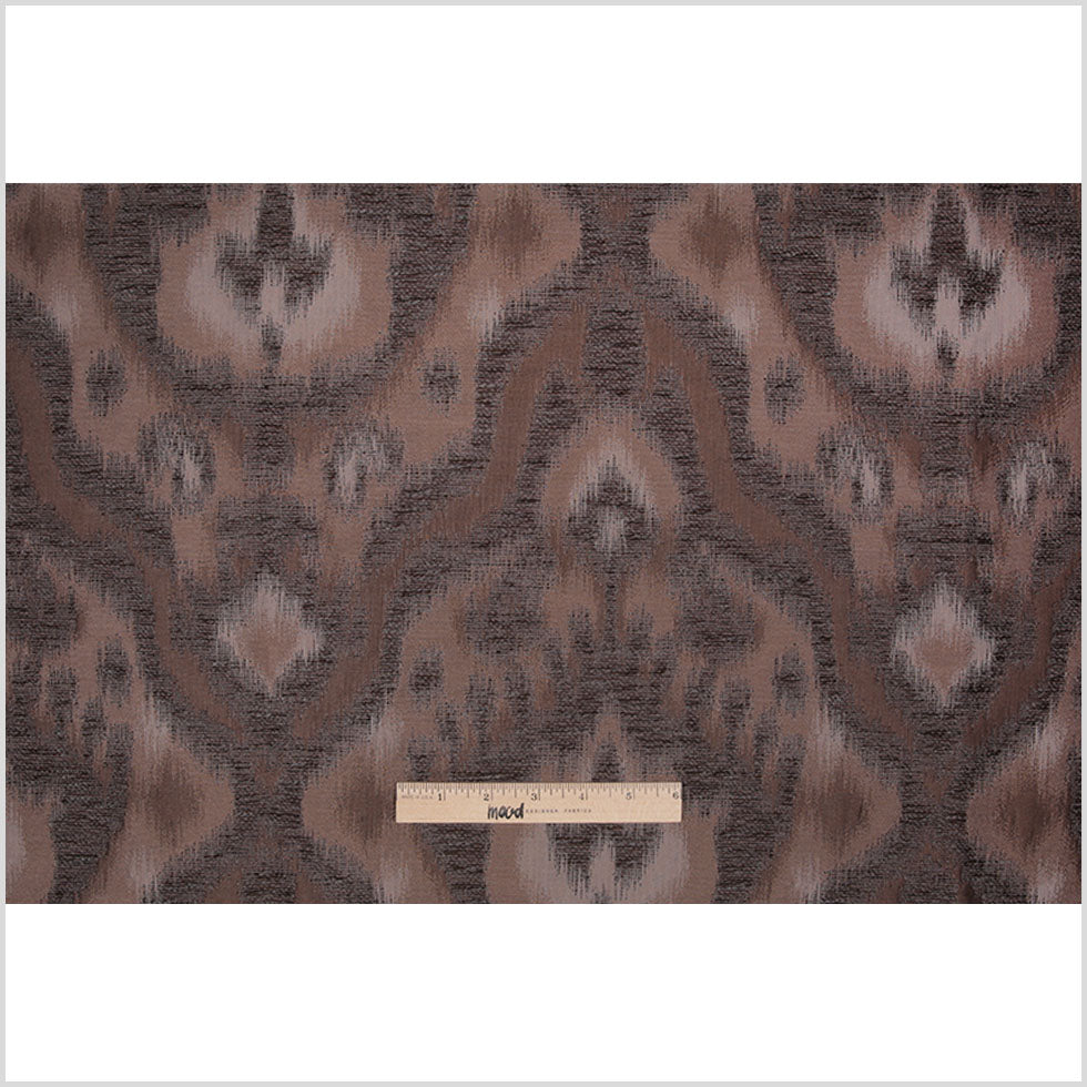 Espresso Ikat Damask Polyester Woven