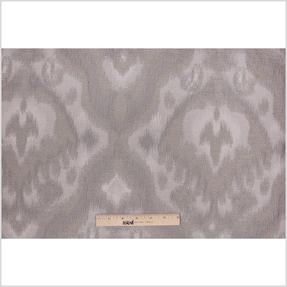 Taupe Ikat Damask Polyester Woven