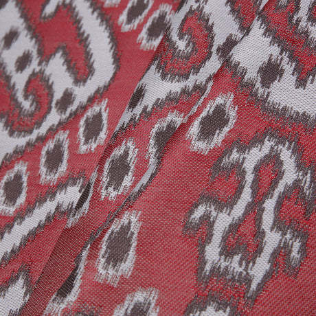 Red Damask Polyester Woven
