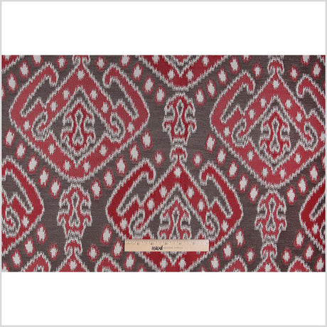Red Damask Polyester Woven