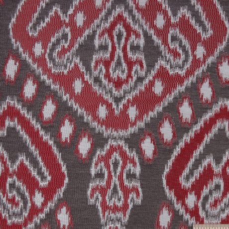 Red Damask Polyester Woven