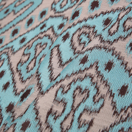 Turquoise Damask Polyester Woven