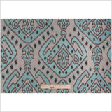 Turquoise Damask Polyester Woven