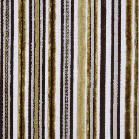 Gold Laser-Cut Striped Polyester Velvet