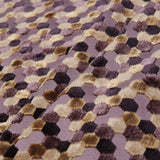 Gold Laser-Cut Geometric Polyester Velvet