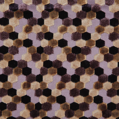 Gold Laser-Cut Geometric Polyester Velvet