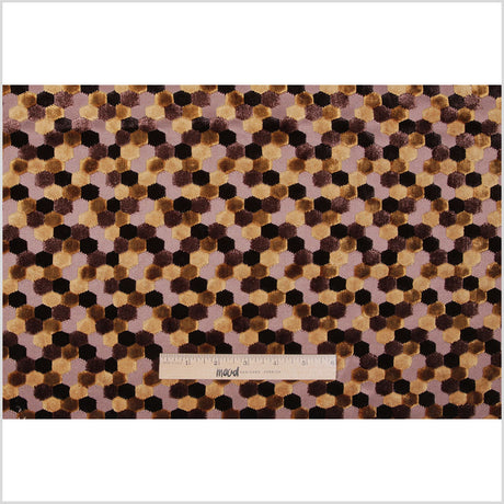 Gold Laser-Cut Geometric Polyester Velvet