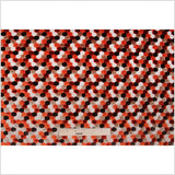 Orange Laser-Cut Geometric Polyester Velvet