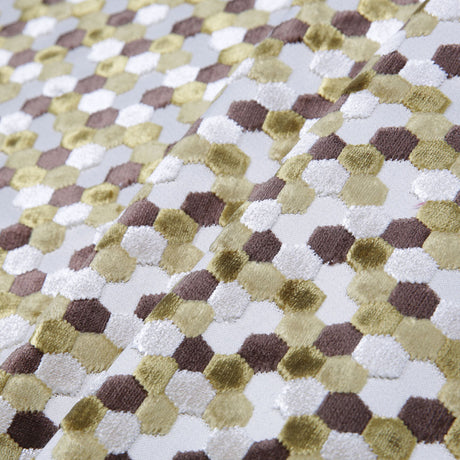 Grass Laser-Cut Geometric Polyester Velvet