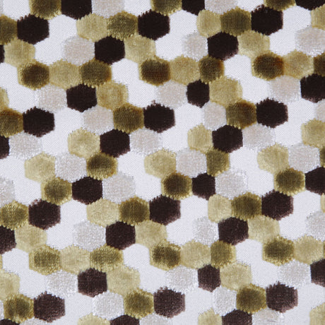 Grass Laser-Cut Geometric Polyester Velvet