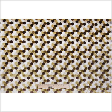 Grass Laser-Cut Geometric Polyester Velvet