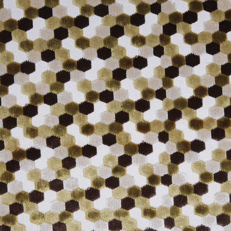 Grass Laser-Cut Geometric Polyester Velvet