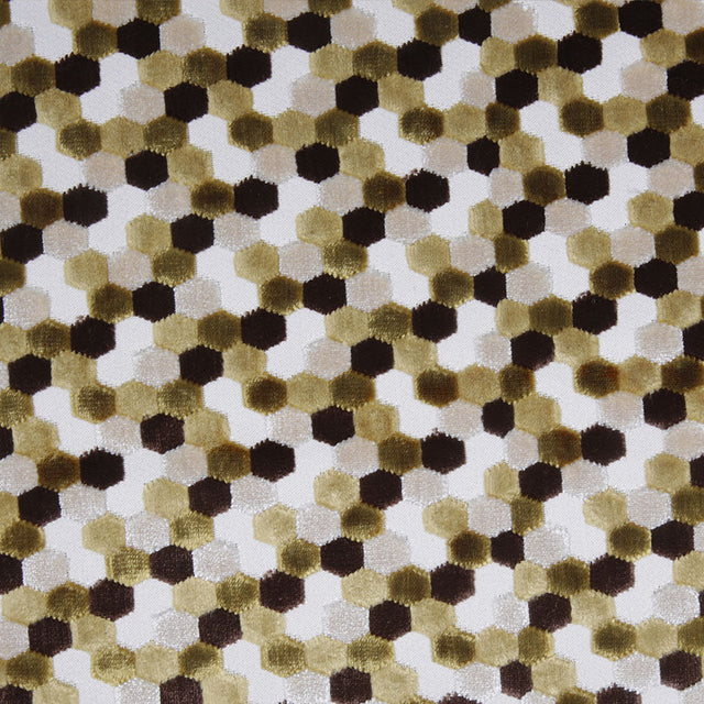Grass Laser-Cut Geometric Polyester Velvet