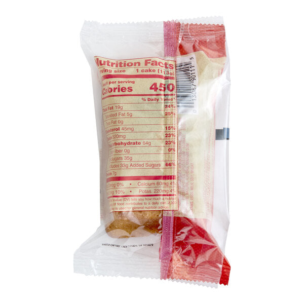 Otis Spunkmeyer Individually Wrapped Cinnamon Crumb Loaf Cake 4 oz. - 24/Case