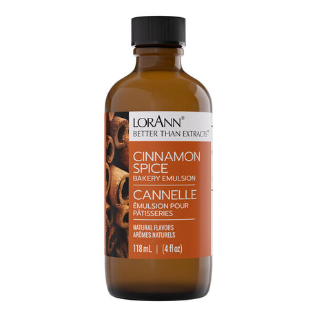 LorAnn Oils 4 fl. oz. Cinnamon Spice Bakery Emulsion - 6/Case