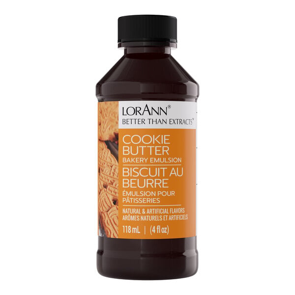 LorAnn Oils 4 fl. oz. Cookie Butter Bakery Emulsion - 6/Case