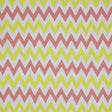Yellow/Coral/White Zig-Zag Printed Cotton Poplin