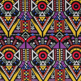 Purple/Yellow Multicolor Geometric Printed Stretch Cotton Twill