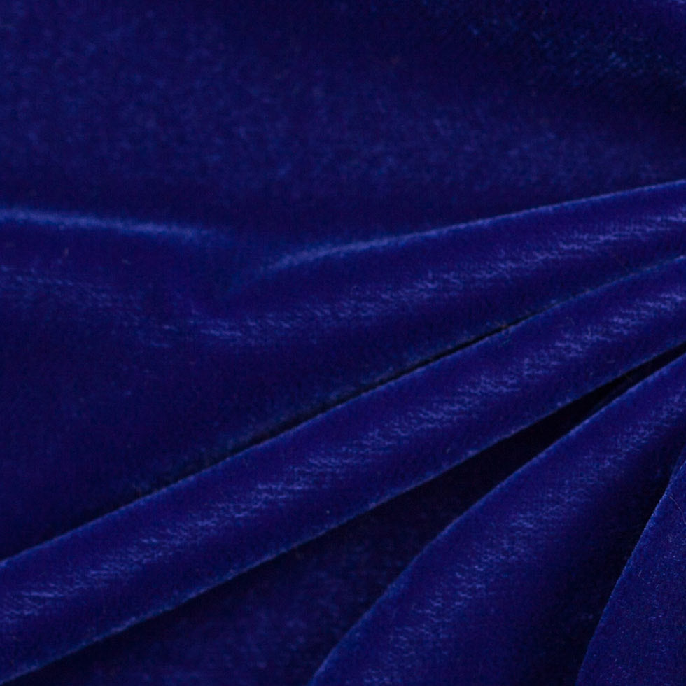 Polyester Micro Velvet - Primary Blue