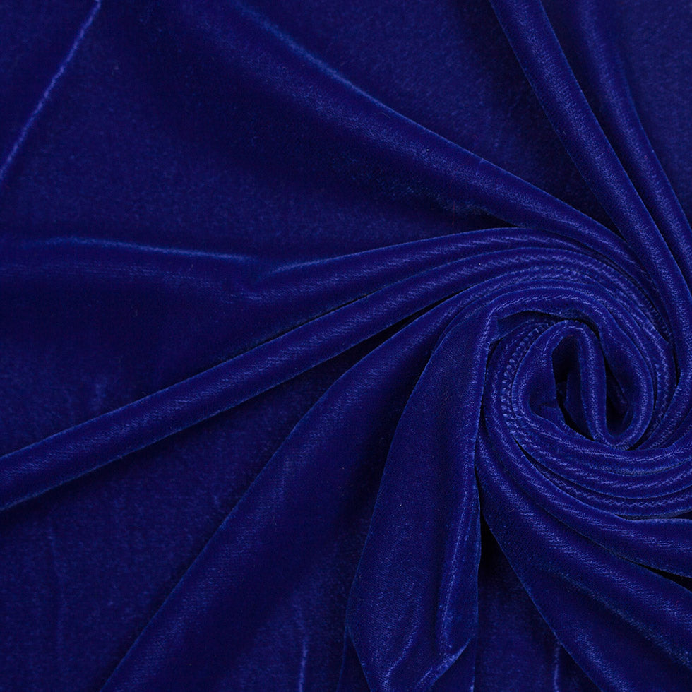 Polyester Micro Velvet - Primary Blue