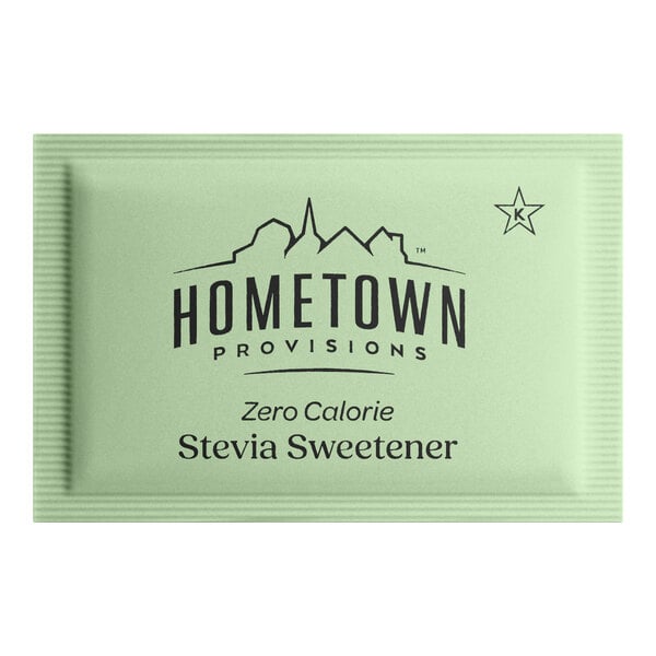 Hometown Provisions Natural Stevia Sugar Substitute Packet 1 Gram - 1,000/Case